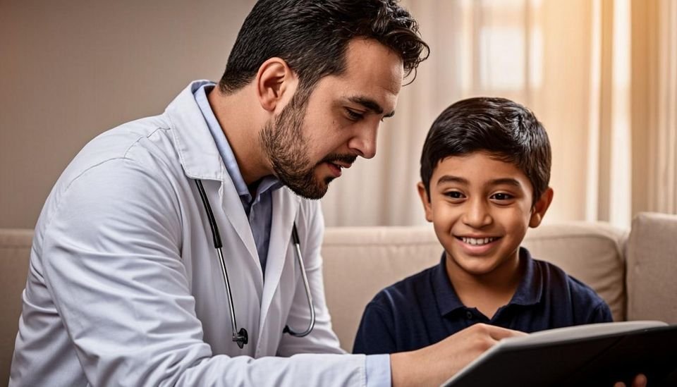PMDC-verified doctor conducting a home consultation visit